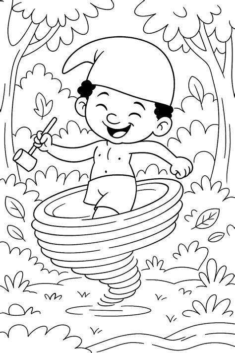 Desenhos de Saci Pererê para Imprimir e Colorir