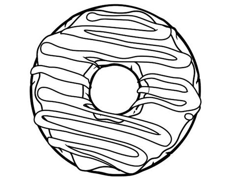 Donut Line Drawing at PaintingValley.com | Explore collection of Donut ...