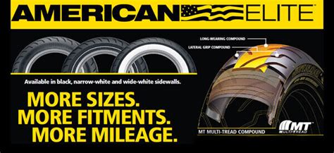 Dunlop American Elite Tire Set Mt B Front Mu B Rear Tires