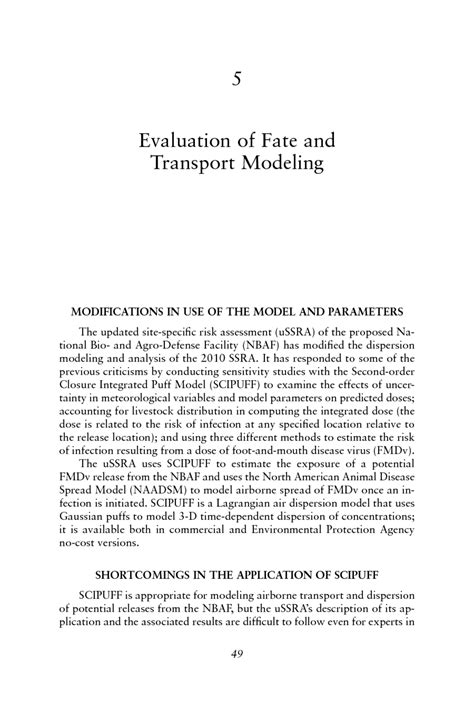 5 Evaluation Of Fate And Transport Modeling Evaluation Of The Updated