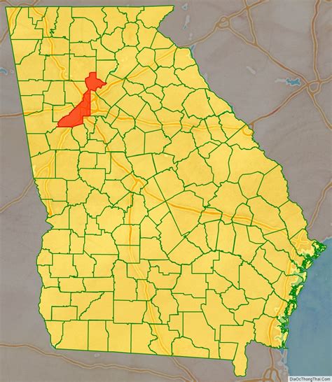 Map of Fulton County, Georgia - Thong Thai Real