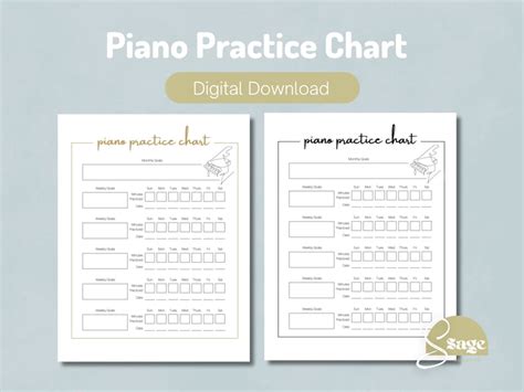 Piano Practice Chart Piano Practice for Kids Piano Teacher Piano ...