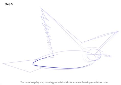 Step by Step How to Draw a Flying Bird for Kids : DrawingTutorials101.com