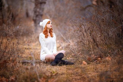 Wallpaper Sunlight Forest Women Outdoors Redhead Model Nature