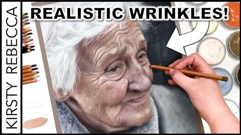 How To Draw Wrinkles And Elderly People Realistic Skin Texture In Pastels Youtube