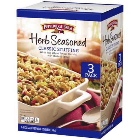 Pepperidge Farm Herb Seasoned Classic Stuffing 48 Oz Box 3 Pack