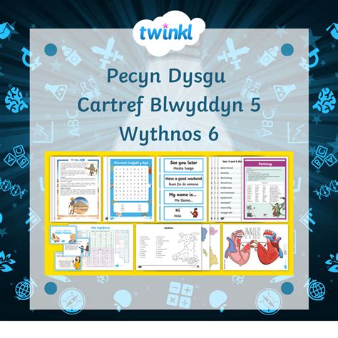 Pecyn Dysgu Cartref Blwyddyn 5 Wythnos 6 DysguCartref TwinklCymru