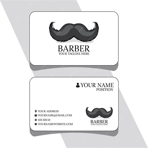 Cartão De Visita Para Barbeiro - Cartão de visita de barbearia e logotipo barbeiro cartão de visita de ...
