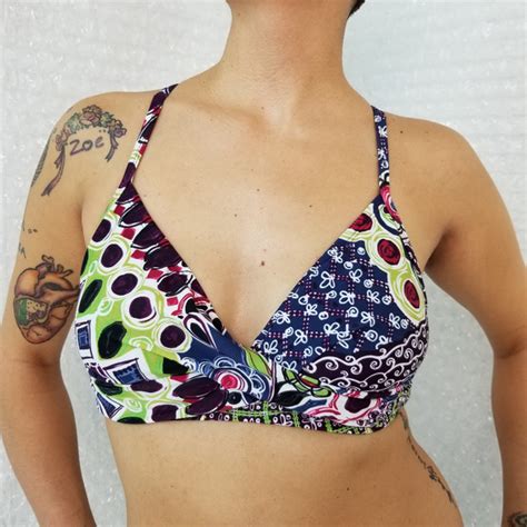 Athleta Swim Athleta Colourful Bra Cup Wrap Bikini Top Poshmark