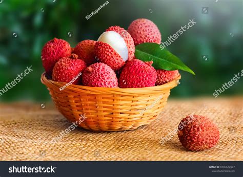 Front View Fresh Ripe Lychee Fruit Stock Photo 1896674947 Shutterstock