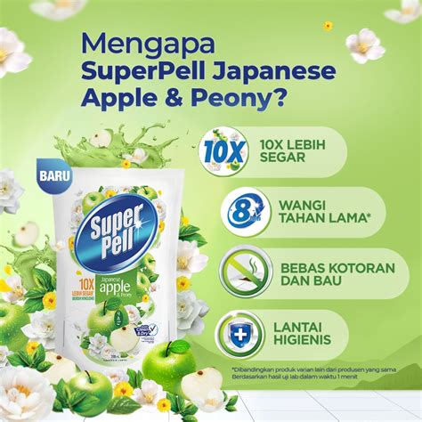 Jual SuperPell Pembersih Lantai Pel Lantai Harum Wangi Japanese Apple