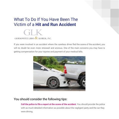 What To Do If You Have Been The Victim Of A Hit And Run Accidentpdf