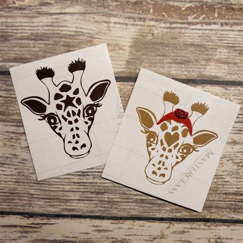 Giraffe Gifts Giraffe Car Decal Tumbler Decals Vinyl Etsy Vinyl