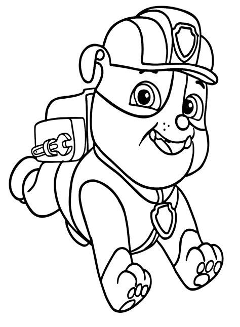 Rubble Paw Patrol Coloring Pages Printable for Free Download