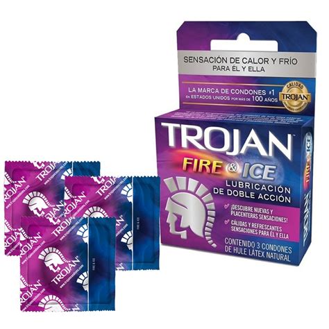 Trojan Fire Ice Varta Mayoreo Distribuidora De Juguetes Sexuales