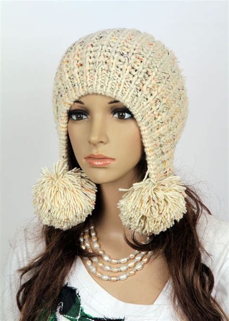 Slouchy Womans Handmade Knitted Hat