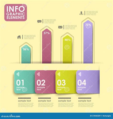 Abstract Bar Chart Infographics Stock Vector Illustration Of Brochure