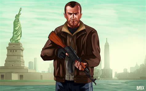 Niko Bellic fan-art made by me. : GTA