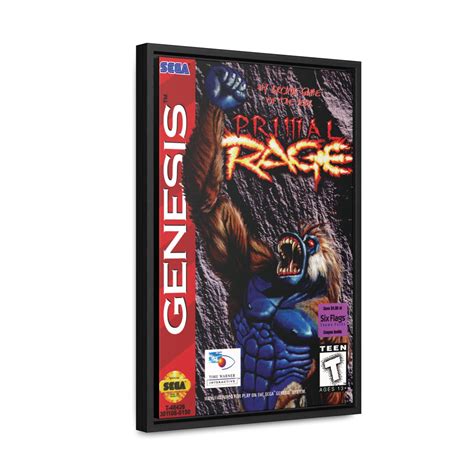 Primal Rage Sega Genesis Vertical Frame Canvas Wrap Etsy