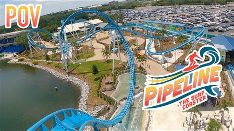 Pipeline The Surf Coaster Front Row Pov Seaworld Orlando New For 2023