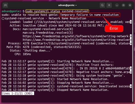 How To Resolve Temporary Failure In Name Resolution Error Linux Genie