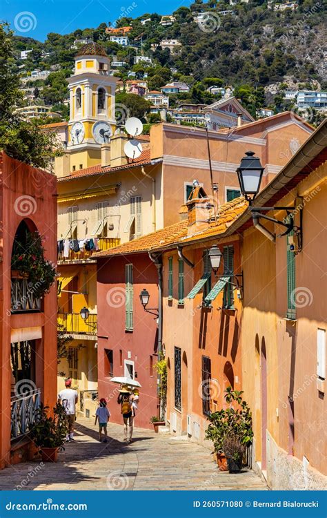 Old Town with Rue Biais Street at Azure Cost of Mediterranean Sea in ...