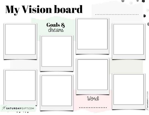 Free Printable Vision Board Template 2023 Printable Templates Free