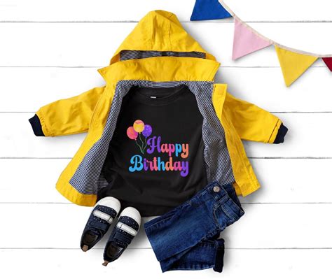 Happy Birthday Shirt Kids Birthday T-shirt Birthday Balloons - Etsy