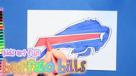 How to draw and color the Buffalo Bills Logo - NFL Team Series