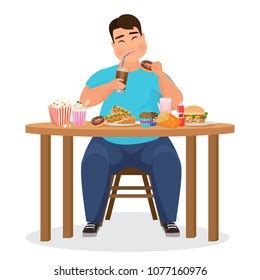 Fat Guy Eating Cartoon Photos, Images & Pictures | Shutterstock