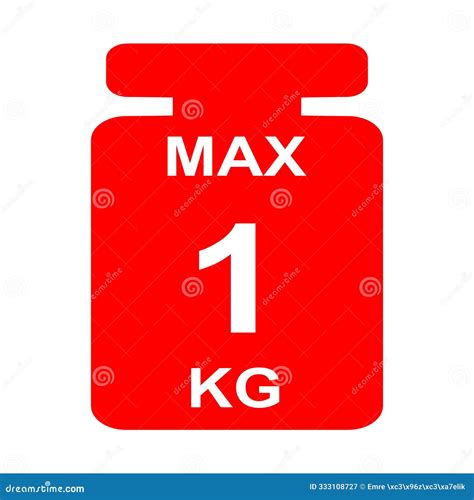 Maximum Weight Limit Up To One Kg Isolated Vector Illustration Stock