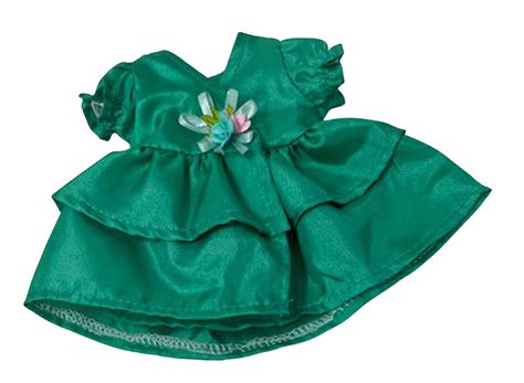 Green Silk Wrap Dress For Lalaloopsy And Little Dolls