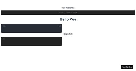 Vue Highlight Js Forked Codesandbox