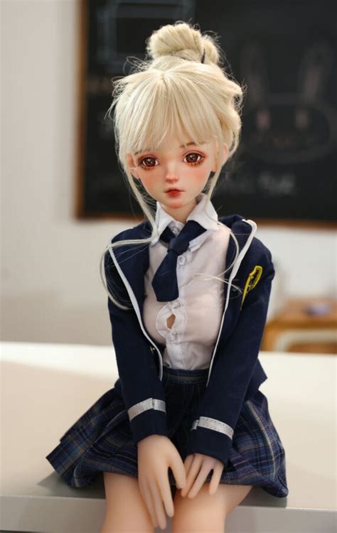 Fifi 1ft7 50cm Blonde Tiny Sex Doll With BJD Head NakeDoll