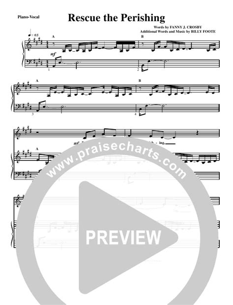 Rescue The Perishing Sheet Music PDF Billy Foote Cindy Foote