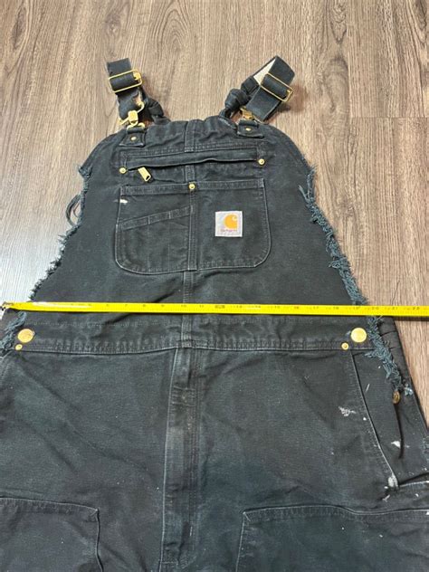 Carhartt Overalls Mens 42x28 Black Double Knee Carpen Gem