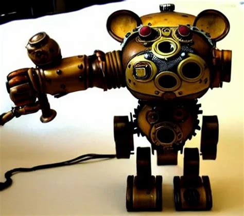 Steampunk Ferret Shaped Mech Steampunk Bioshock Stable Diffusion