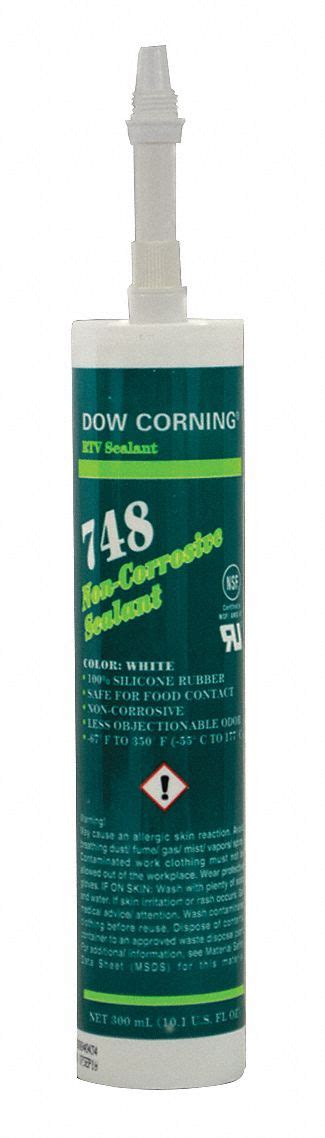 Dow Corning White Sealant Silicone 101 Oz 53dc732681234 Grainger