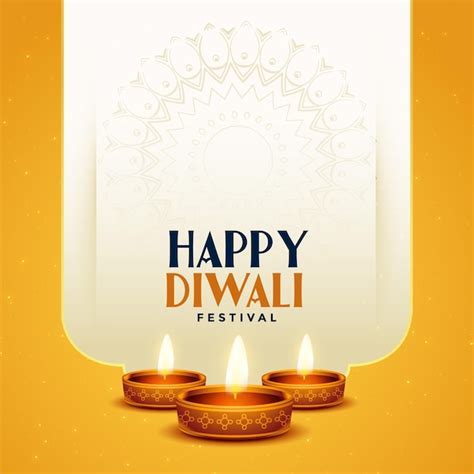 Bonito fondo tradicional feliz diwali con diseño diya Vector Gratis