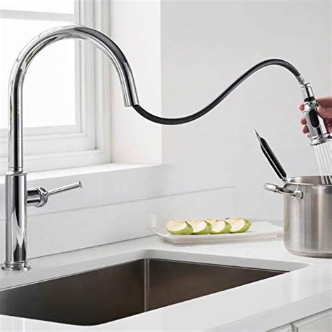 Kraus Sellette Single Handle Pull Down Kitchen Faucet With Deck Plate