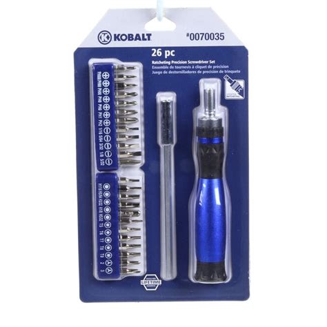 Kobalt 26 Piece Ratcheting Precision Screwdriver Set 26 Piece Aluminum Handle Ratcheting Multi