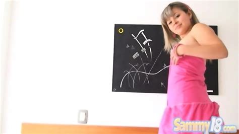 Blonde Teen Slut Enjoying Solo Pussy Pleasure