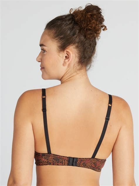 Soutien gorge paddé avec imprimé Envie de Lingerie Marron Kiabi