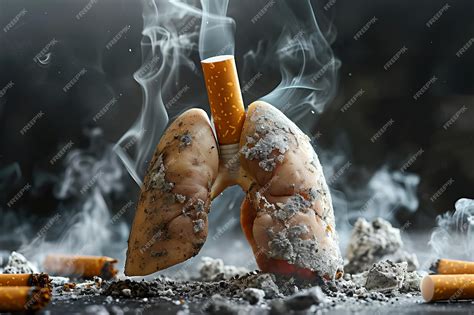 Premium Photo | Dangerous cigarette smoke causing damage to lungs lung ...