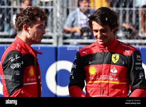 Miami Usa Th May L To R Charles Leclerc Mon Ferrari