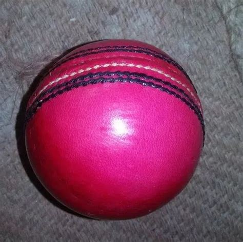 Kc Red Pink Leather Cricket Ball 155 To 165 Gms Shape Round At Rs