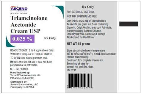 Triamcinolone - FDA prescribing information, side effects and uses