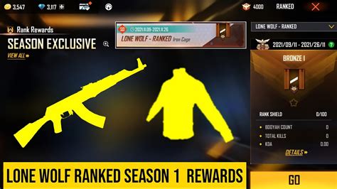 Lone Wolf Ranked Season Rewards Free Fire Rajgamingzone Youtube