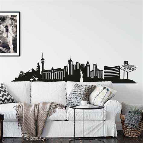 Sticker Mural Las Vegas Skyline Wall Art Fr