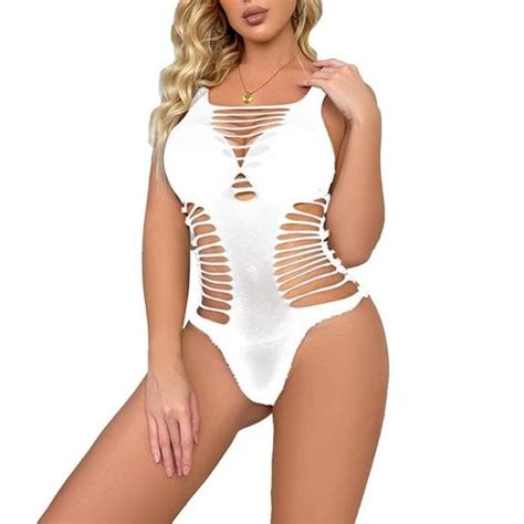 Iiniim Sexy Body R Sille Femme Sans Manches Erotique Lingerie De Nuit